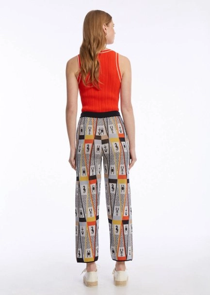 MARIN THEMED MULTICOLOUR KNIT PANTS - 5