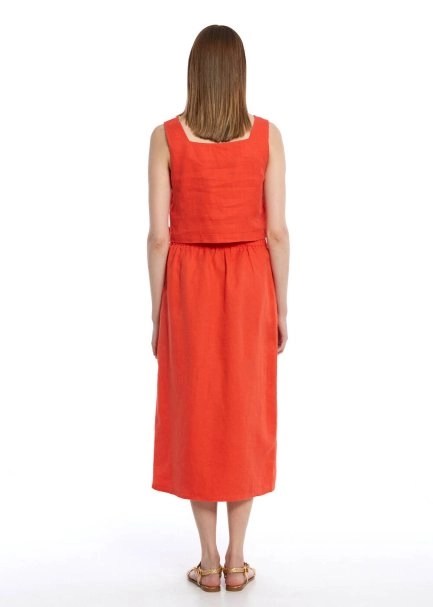 Mercan Keten Crop Üst - 5