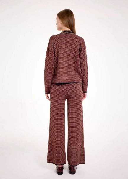 MERINO WOOL BLEND ETHNIC JACQUARD KNIT JACKET - 9