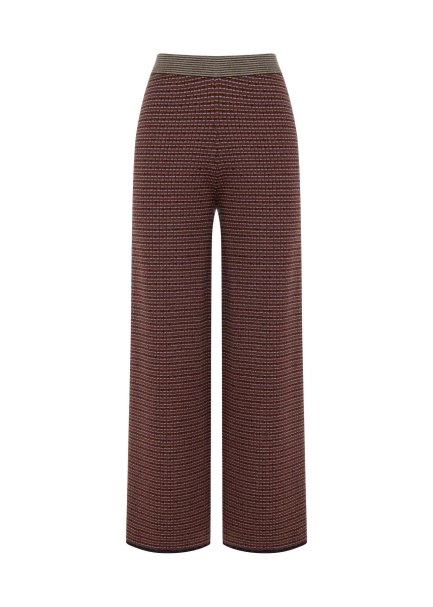 MERINO WOOL BLEND ETHNIC JACQUARD KNIT PANTS - 6
