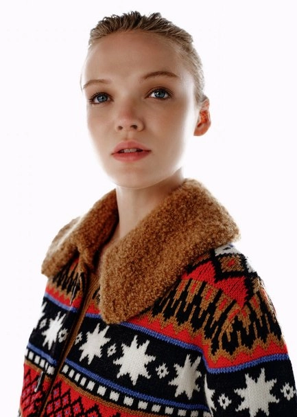 MERINO WOOL BLEND FAIR ISLE PATTERNED KNIT CARDIGAN - 3