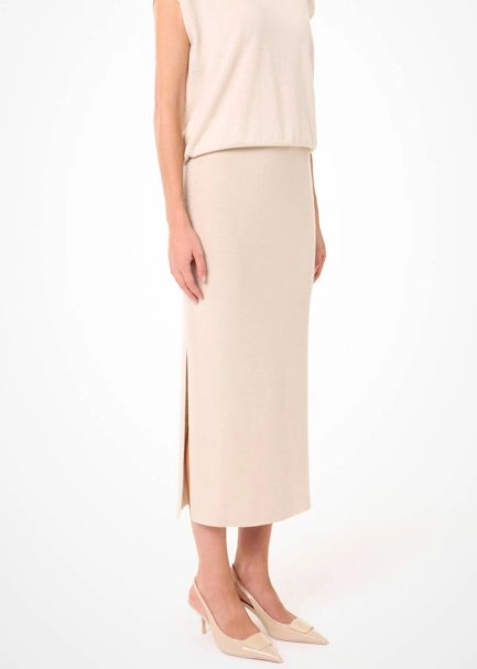 MERINO WOOL BLEND PANNA KNIT SKIRT - 4