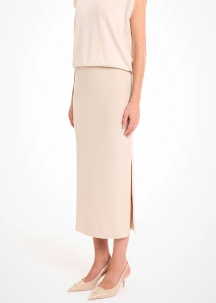 MERINO WOOL BLEND PANNA KNIT SKIRT - 3