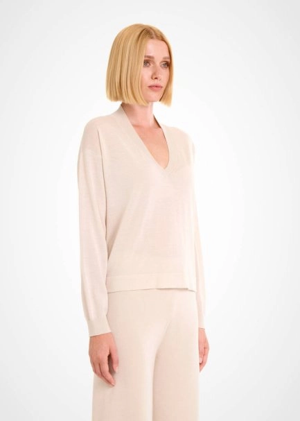 MERINO WOOL BLEND PANNA SWEATER - 4
