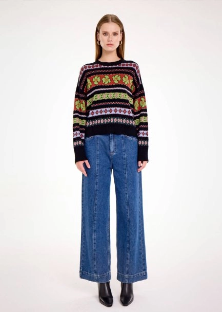 MERINO WOOL BLEND PATTERNED SWEATER - 2