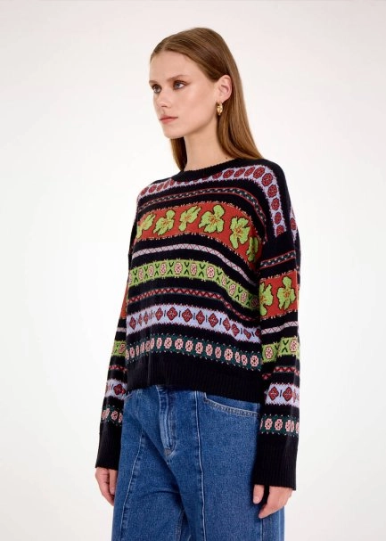 MERINO WOOL BLEND PATTERNED SWEATER - 3