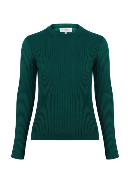 MERINO WOOL MALACHITE KNIT TOP - 6