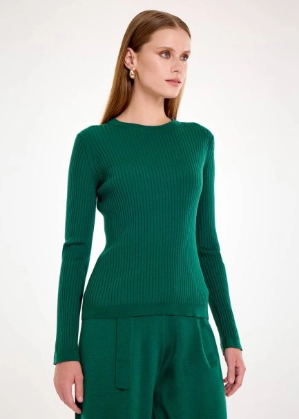 MERINO WOOL MALACHITE KNIT TOP - 3