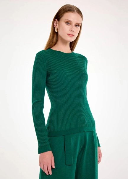 MERINO WOOL MALACHITE KNIT TOP - 4