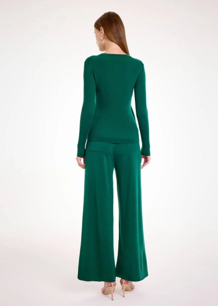 MERINO WOOL MALACHITE KNIT TOP - 5