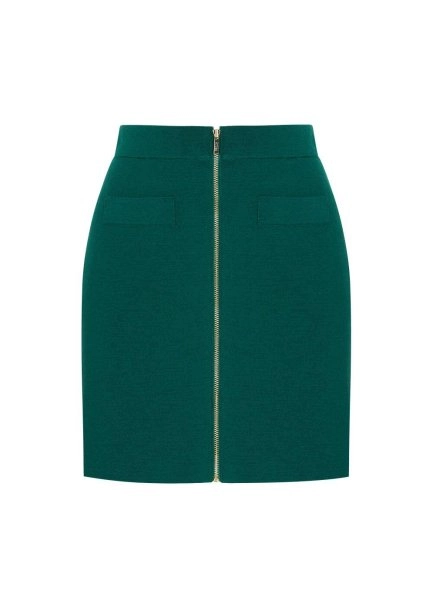 MERINO WOOL MINI KNIT SKIRT MALACHITE - 6