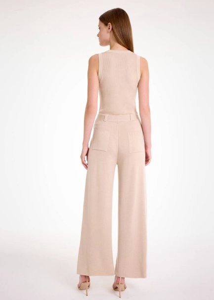 MERINO WOOL NATURAL KNIT PANTS - 5