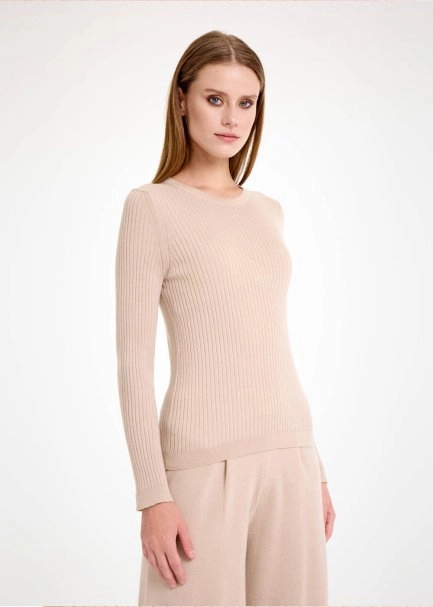 MERINO WOOL NATURAL KNIT TOP - 4