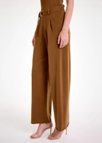 MERINO WOOL TOBACCO KNIT PANTS - 3