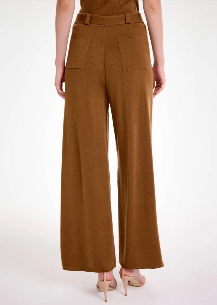 MERINO WOOL TOBACCO KNIT PANTS - 6