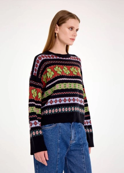 Merino Yün Karışımlı Desenli Triko - 4