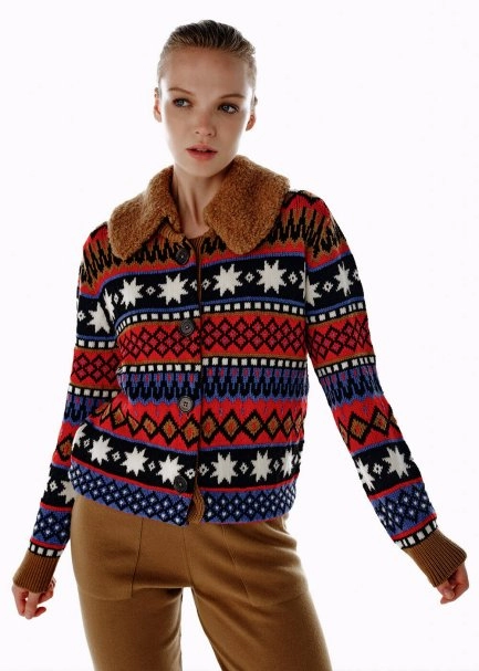 Merino Yün Karışımlı Faır Isle Desen Triko Hırka - 4