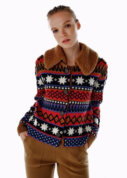 Merino Yün Karışımlı Faır Isle Desen Triko Hırka - 6