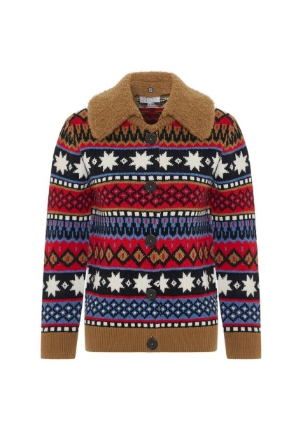 Merino Yün Karışımlı Faır Isle Desen Triko Hırka - 8