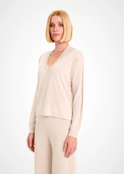 Merino Yün Karışımlı Krem Triko - 3