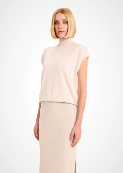 Merino Yün Karışımlı Krem Triko Üst - 3