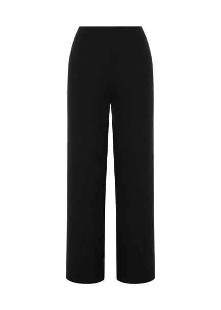 Merino Yün Karışımlı Siyah Triko Pantolon - 6