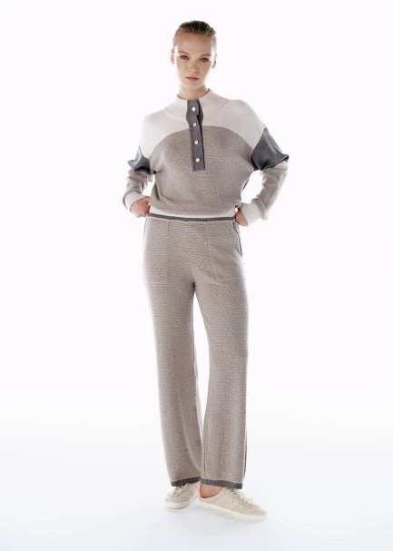 Merino Yün Karışımlı Triko Pantolon - 3