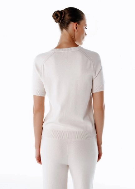 Merino Yün Karışımlı Triko Üst Naturel - 5