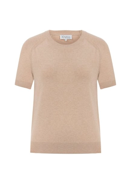 Merino Yün Karışımlı Triko Üst Pudra - 6