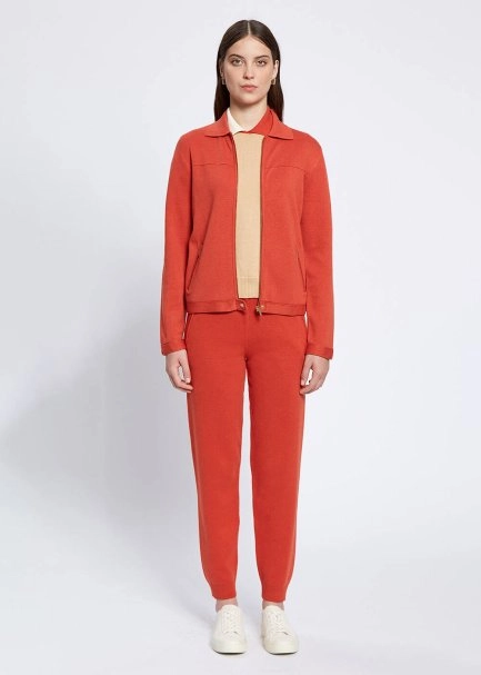 Merino Yün Karışımlı Turuncu Triko Ceket - 2