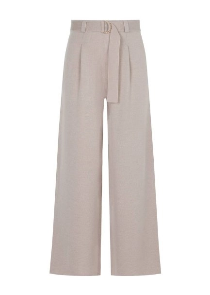 Merino Yün Naturel Triko Pantolon - 6