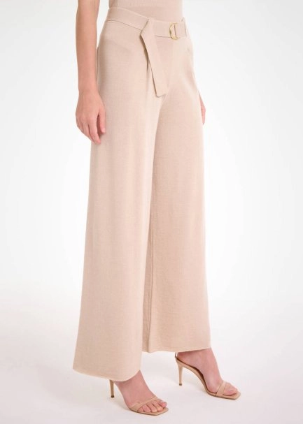 Merino Yün Naturel Triko Pantolon - 4