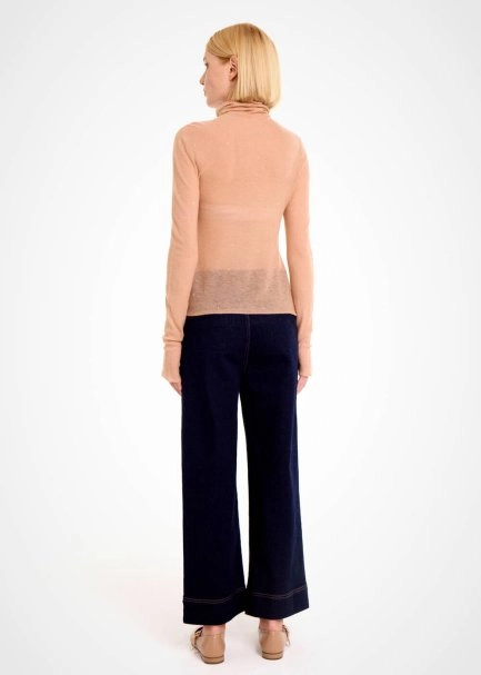 MICRO SEQUIN EXTRAFINE WOOL NUDE SWEATER - 5