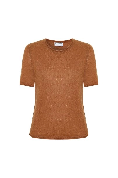 Micro-Sequin Toffee Knit Top - 6