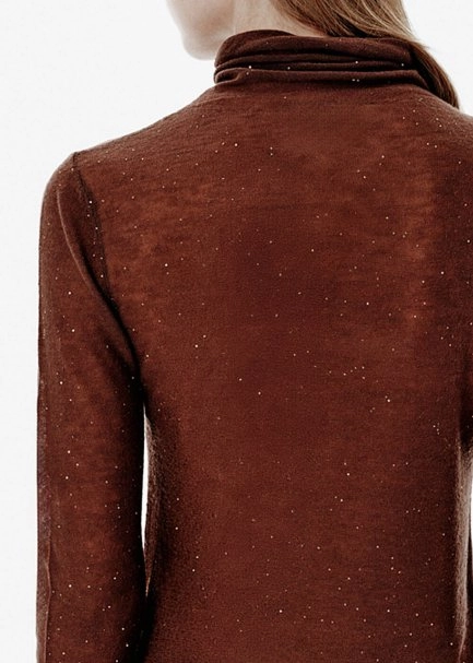 Micro-Sequine Bronze Knit Top - 5