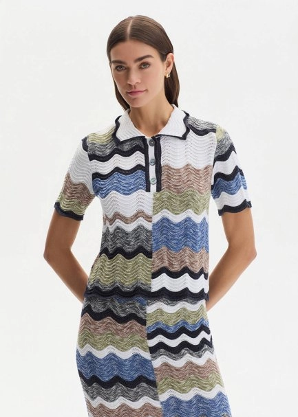 MOULINE ORGANIC COTTON MULTICOLOUR KNIT TOP - 1