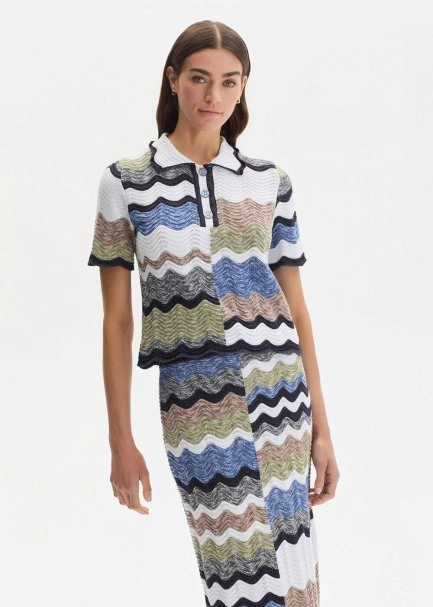 MOULINE ORGANIC COTTON MULTICOLOUR KNIT TOP - 2