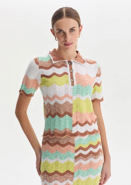 MOULINE ORGANIC COTTON SOFT CANDY KNIT TOP - 1