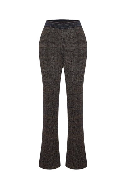 Mouline Pattern Flare Knit Pants - 6