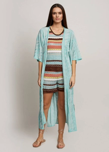 Multicolor Striped Knit Shorts - 6