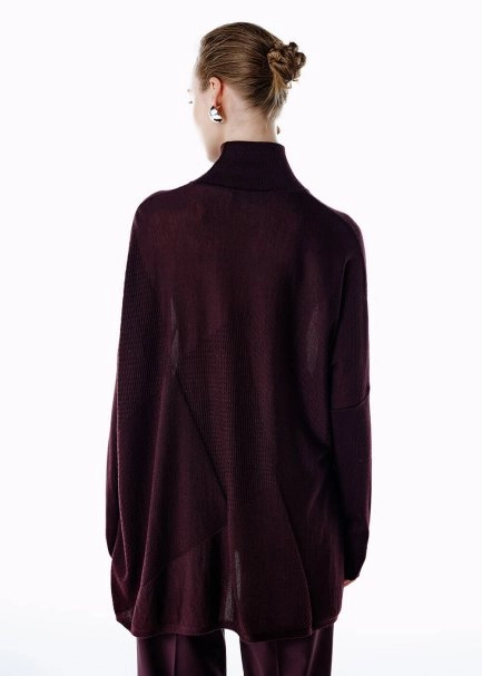 Mürdüm Merino Yün Karışımlı Triko Tunik - 5