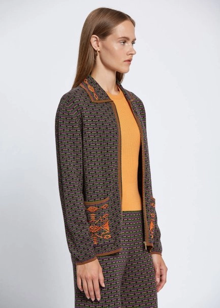 Nakış Detaylı Merino Yün Triko Ceket - 3