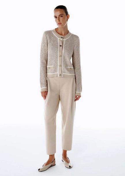 NATURAL MOULINE KNIT JACKET - 1