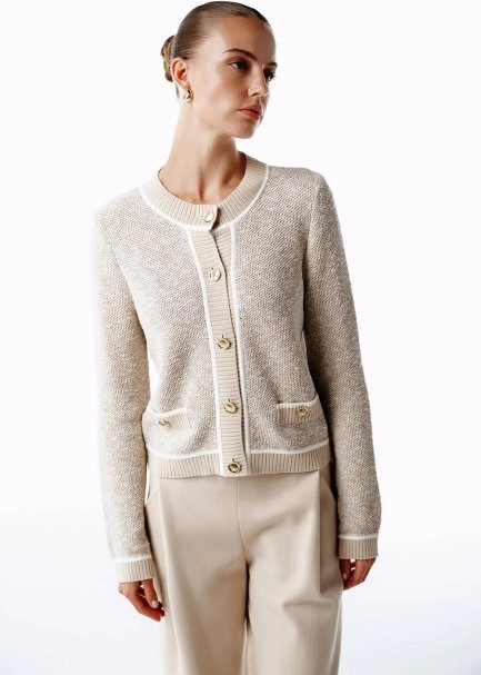 NATURAL MOULINE KNIT JACKET - 3