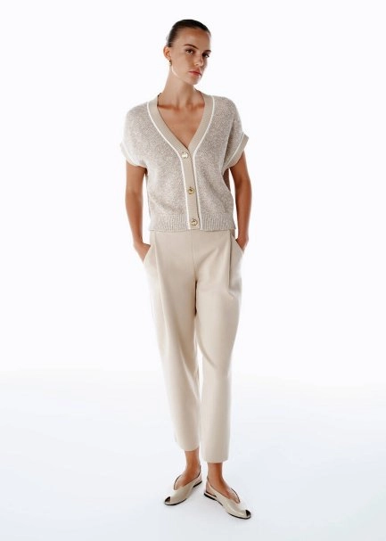 NATURAL MOULINE KNIT VEST - 2