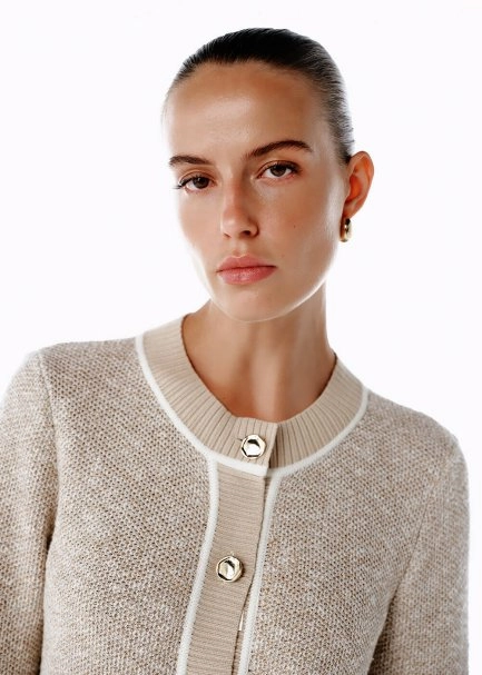 Naturel Muline Triko Ceket - 4