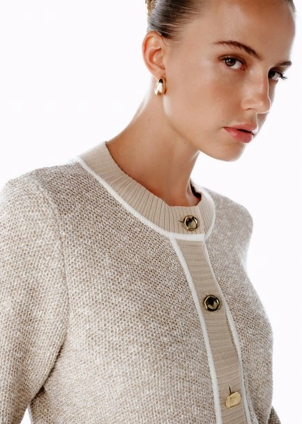 Naturel Muline Triko Ceket - 2