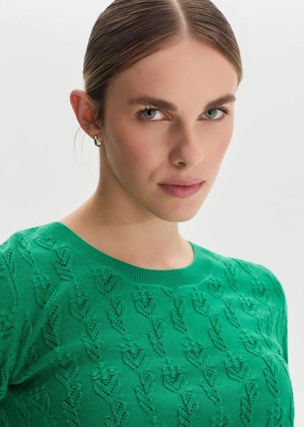 OASIS GREEN ORGANIC COTTON KNIT TOP - 3