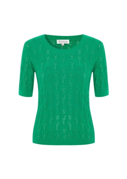 OASIS GREEN ORGANIC COTTON KNIT TOP - 6