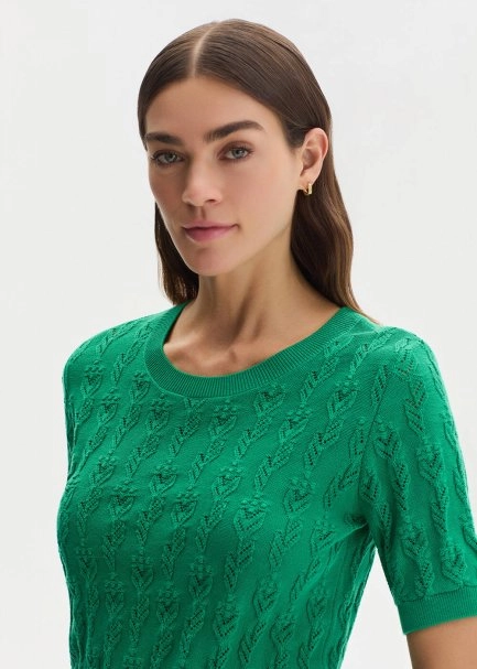 OASIS GREEN ORGANIC COTTON KNIT TOP - 4